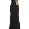 Tiana Floral-Detail Strapless Mermaid Gown