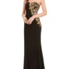 Tiana Floral-Detail Strapless Mermaid Gown