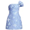 Olive Floral Jacquard Cocktail Dress