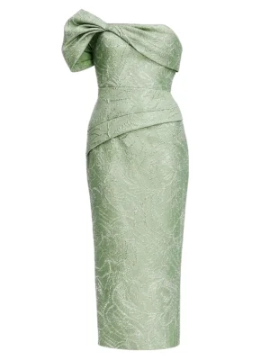 Cyprus One-Shoulder Jacquard Midi-Dress