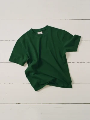 Forest Green Cotton Crew Neck Hiking T-Shirt