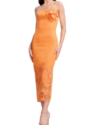 Vivian Floral Strapless Gown