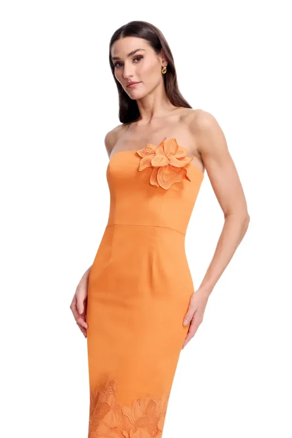 Vivian Floral Strapless Gown