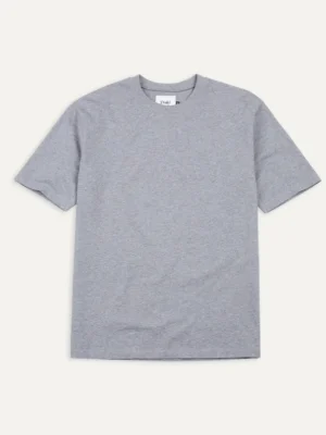 Grey Cotton Crew Neck Hiking T-Shirt