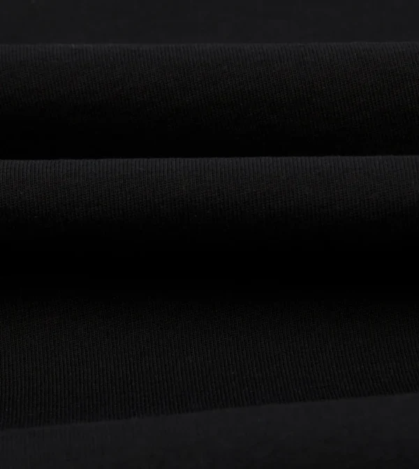 Black Cotton Crew Neck Hiking T-Shirt