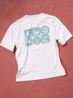 Antique White 'Tile' Print Short-Sleeve Hiking T-Shirt